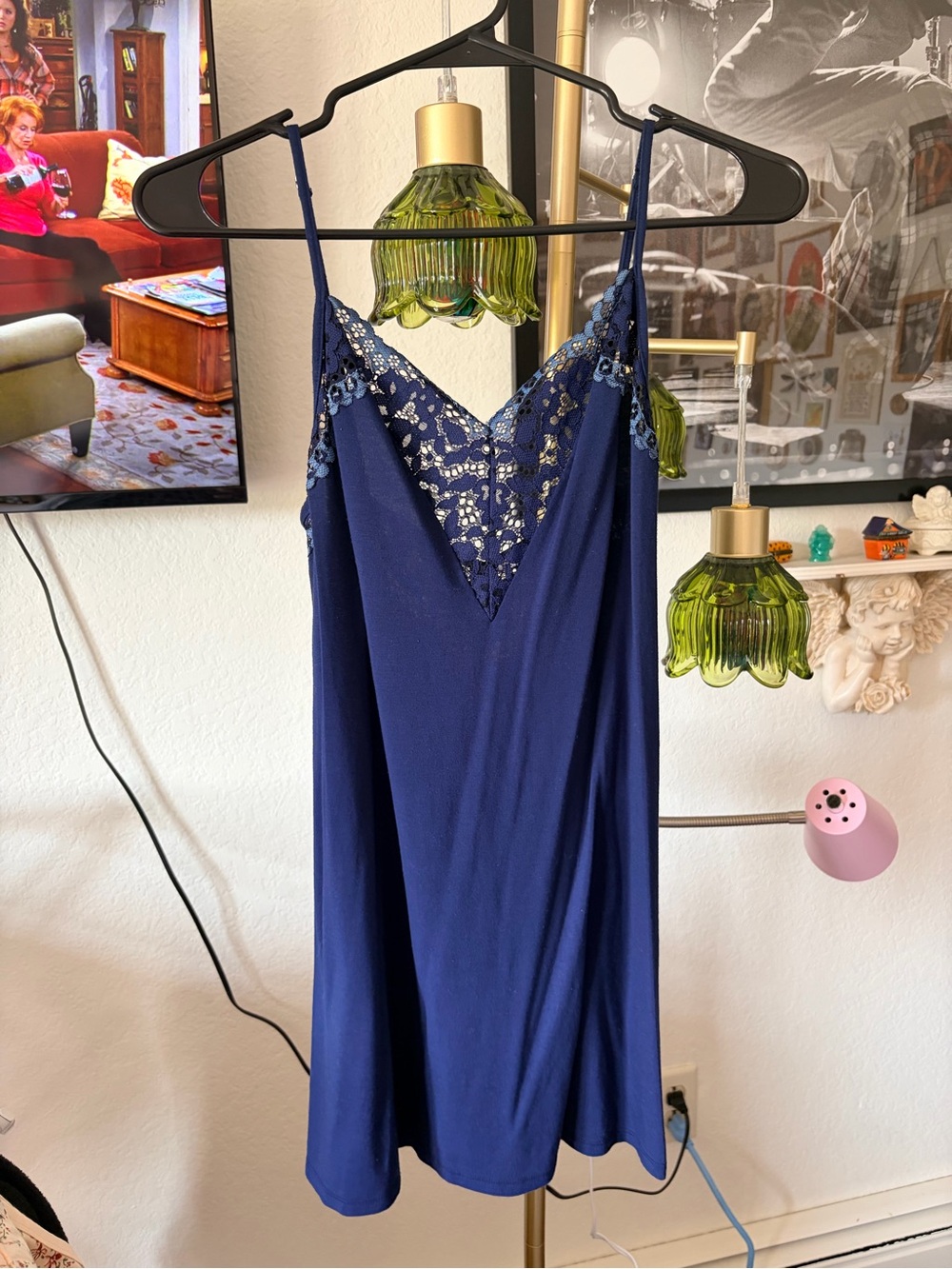 Victoria’s Secret Navy Lace Slip Dress size small